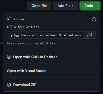 github clone dialog