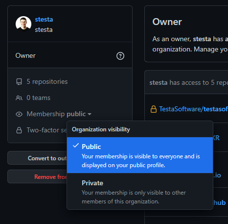 membership visibility